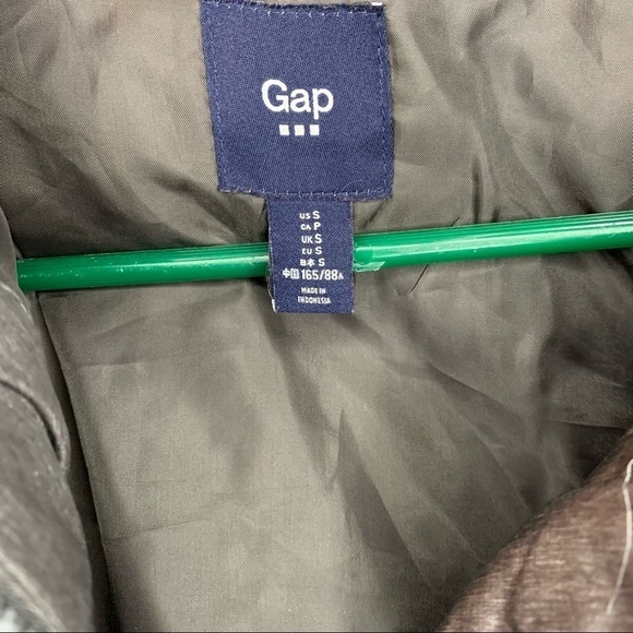 Gap Mid Puffer Jacket Women’s Size Small Silver Heather - Picture 4 of 6